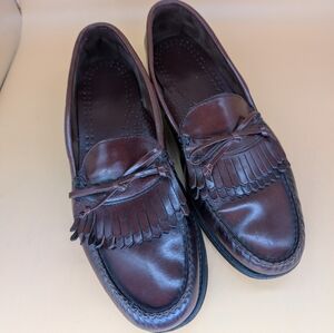 Dexter Men's Brown Leather Kiltie Tassel Loafers Size 12